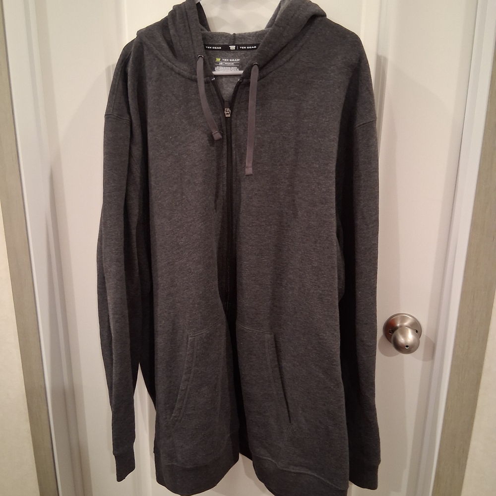 Tek Gear Men's Charcoal Zip-Up Hoodie
